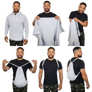 QUICKFLIP HERO HOODIE LITE - MENS XL HEATHER GREY - NEW JACKET & BAG